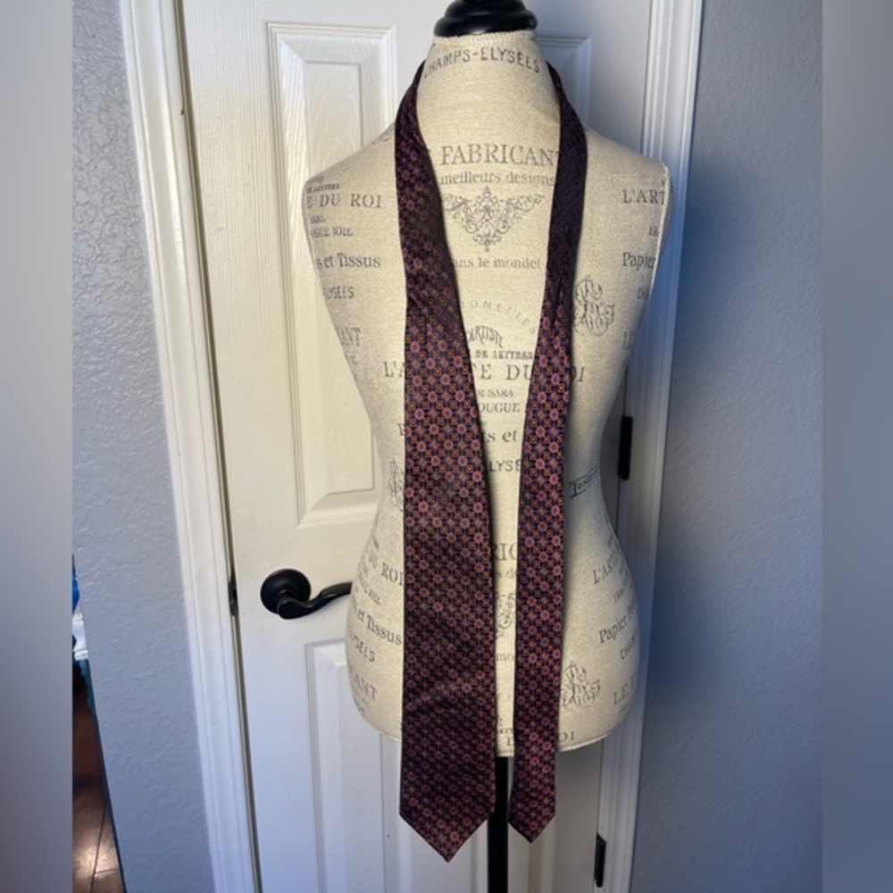Genesis Luxe Pink/Purple Silk Tie Italy